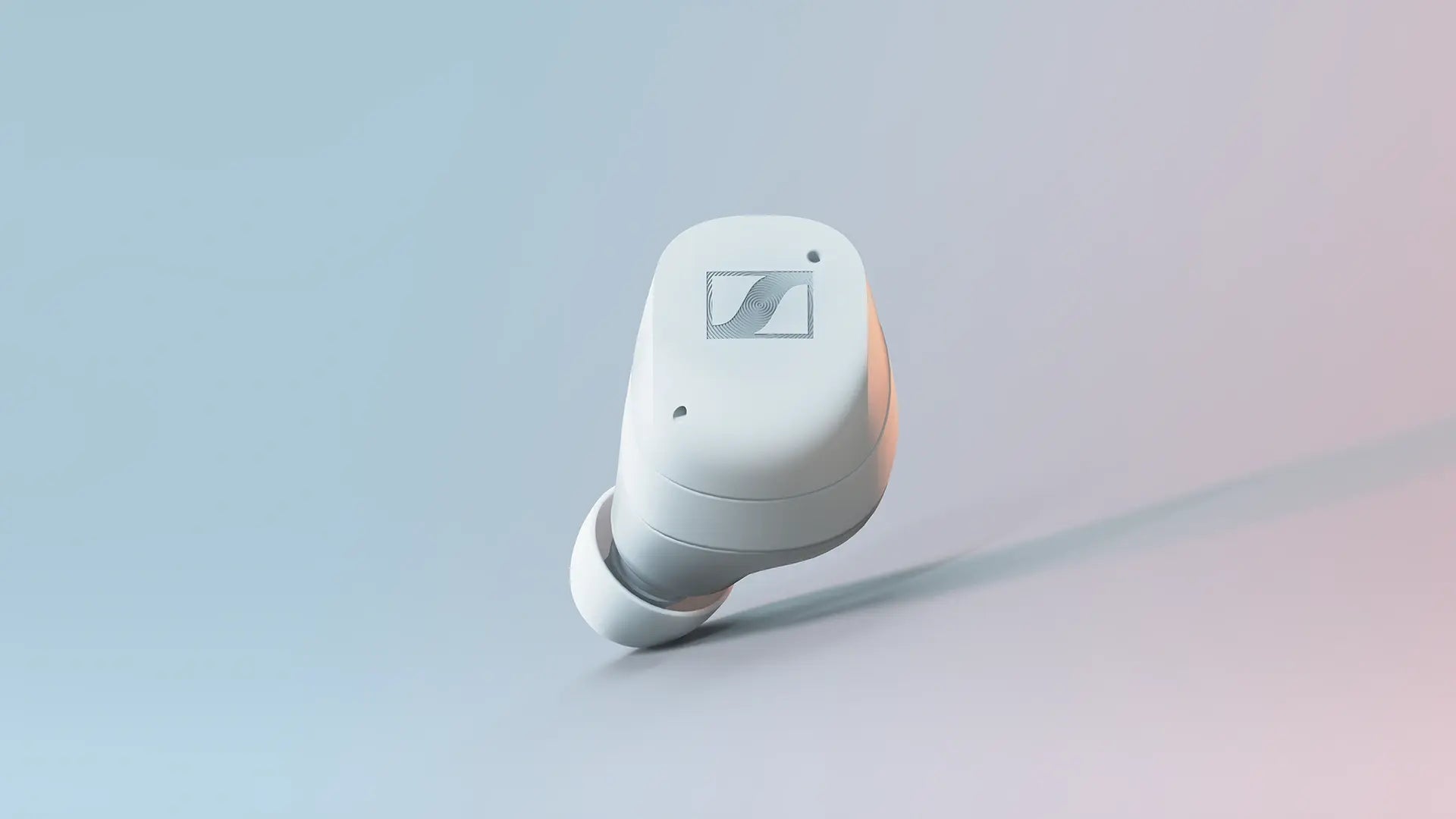 Weißer Momentum True Wireless 3 Desktop